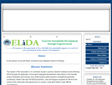 Tablet Screenshot of elidaethiopia.org